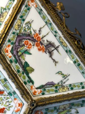 A French chandelier inset with Chinese famille verte plaques, 19th C. — foto 3