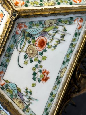 A French chandelier inset with Chinese famille verte plaques, 19th C. — foto 4