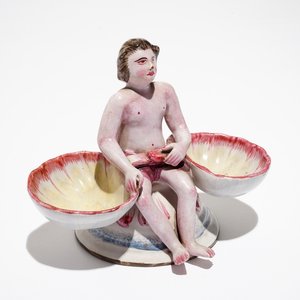 A French faience figurative double salt, Sceaux, 18th C. — photo 1