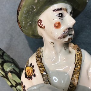 A French faience ink stand modelled as a seated Chinese, Lille, 18th C. — photo 10
