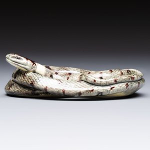 A French faience model of a snake, probably Saint-Honoré-Les-Bains, 19th C. — photo 3