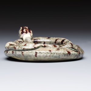 A French faience model of a snake, probably Saint-Honoré-Les-Bains, 19th C. — photo 4