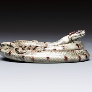 A French faience model of a snake, probably Saint-Honoré-Les-Bains, 19th C. — photo 5