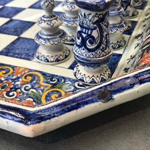 A French faience Rouen style chess board with pieces, Samson, Paris, 19th C. — photo 13