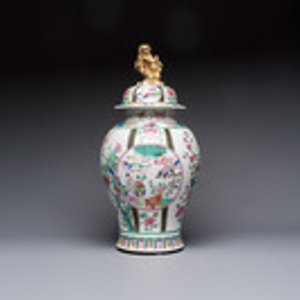 A French famille rose-style 'Xi Xiang Ji' covered vase, Samson, Paris, 19th C. — foto 1