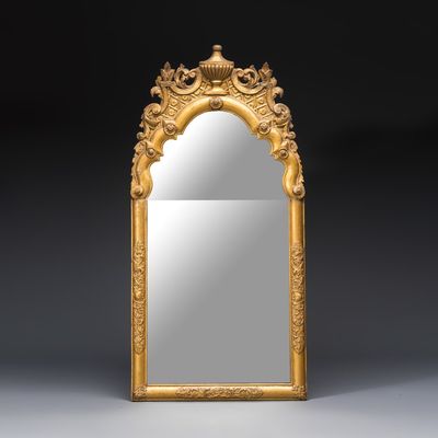 A French Louis XIV gilt-wood mirror, early 18th C.
