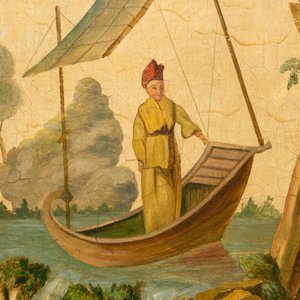 A French or Belgian three-part 'chinoiserie' folding screen, 18/19th C. — photo 4