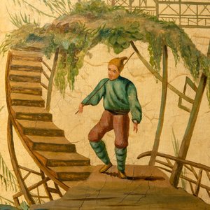A French or Belgian three-part 'chinoiserie' folding screen, 18/19th C. — photo 5
