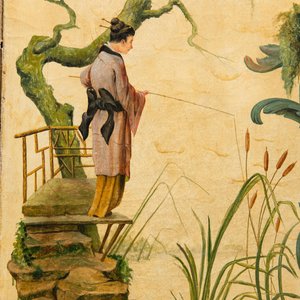 A French or Belgian three-part 'chinoiserie' folding screen, 18/19th C. — photo 7