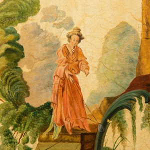 A French or Belgian three-part 'chinoiserie' folding screen, 18/19th C. — photo 9