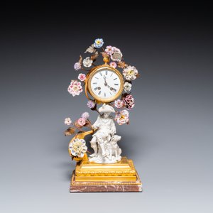 A French ormolu-mounted porcelain mantel clock, 18/19th C. — 照片 2