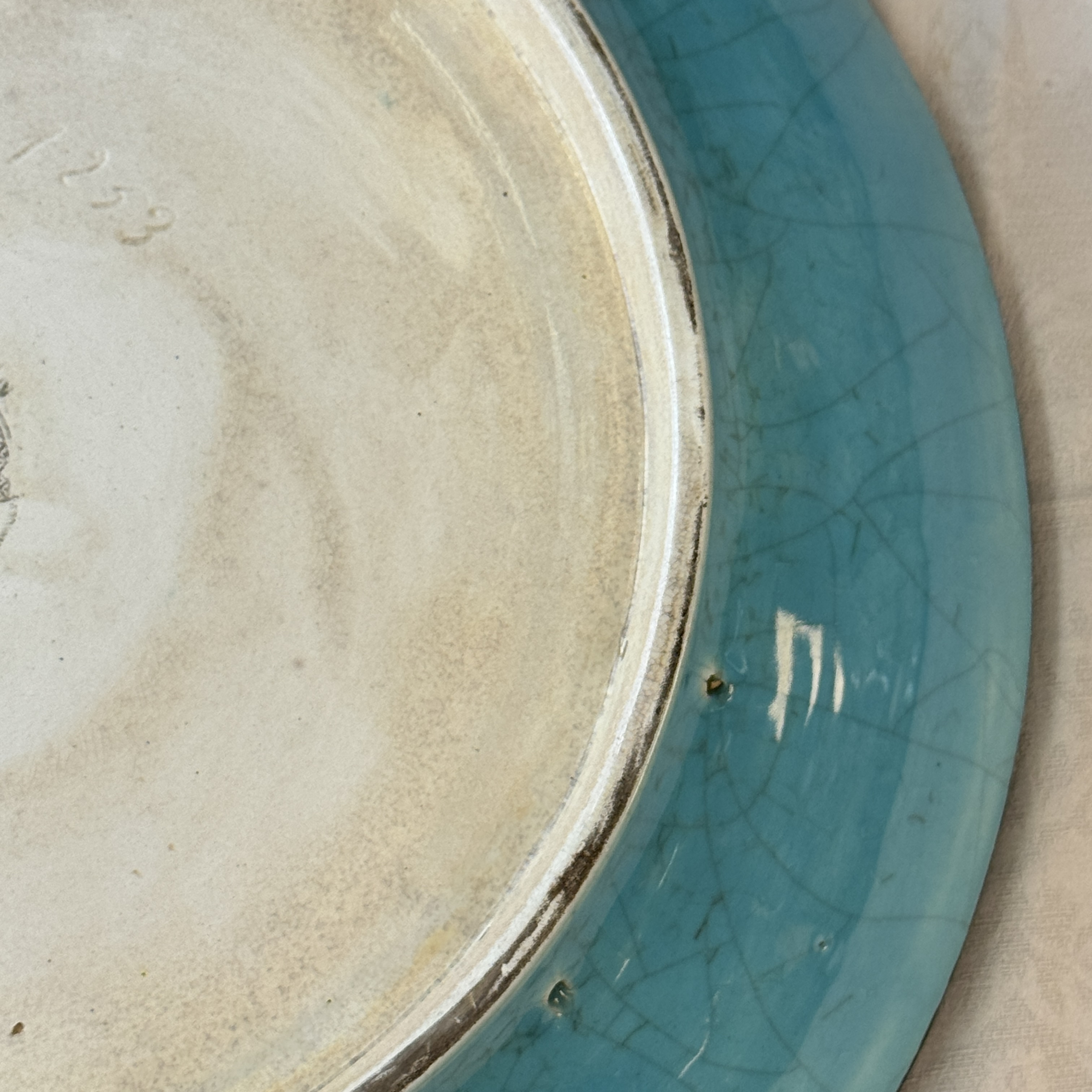 A French polychrome enamelled Longwy 'Cranes among Clouds' charger — photo 16