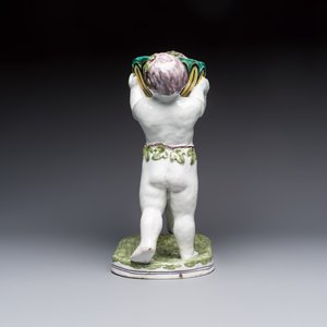 A French polychrome faience group with two Bacchus figures, Geo Martel, Dèsvres, early 20th C. — photo 3
