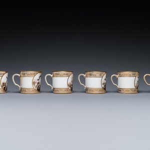 A French porcelain 14-piece tea service with cherubs, Paris, marked for the Nast workshop, 19th C. — photo 12