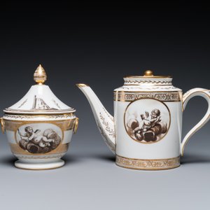 A French porcelain 14-piece tea service with cherubs, Paris, marked for the Nast workshop, 19th C. — photo 4