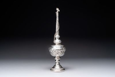 A French silver griffon-form rose water sprinkler for the Ottoman market, 18/19th C.