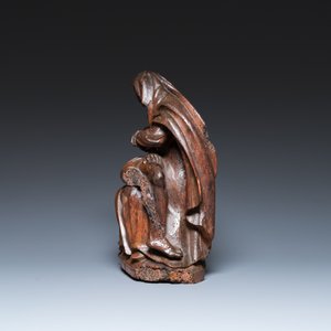 A French walnut Pietà, Burgundy, 16th C. — 照片 4