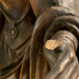 A fruitwood figure of a female saint, Rhine valley, Germany, 2nd half 16th C. — photo 10