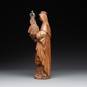 A fruitwood 'Virgin and Child with Saint Anne' sculpture, Mechelen, second half 16th C. — 照片 4