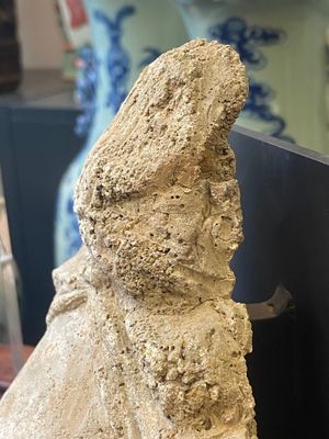 A Gandhara fragment of a stucco Sakyamuni head and a grey schist Bodhisattva head, 1/4th C. — 照片 11