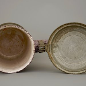 A German faience pewter-mounted beer stein with a sheep, 18th C. — 照片 7