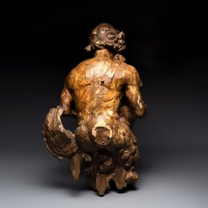 A German lindenwood sculpted group of fauns with traces of polychromy, circle of Balthasar Permoser, ca. 1700 — photo 5