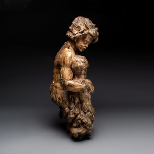 A German lindenwood sculpted group of fauns with traces of polychromy, circle of Balthasar Permoser, ca. 1700 — photo 6
