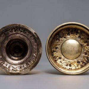 A German or Moravian silver-gilt cup and cover, 19th C. or earlier — photo 9
