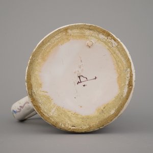A German pewter-mounted polychrome faience beer stein, 18th C. — 照片 2