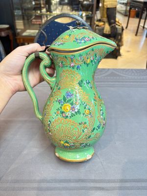A gilt and enamelled green-ground Asurelik ewer and stand for the Ottoman market, 19th C. — 照片 3