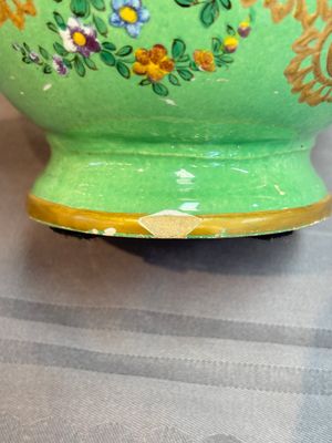 A gilt and enamelled green-ground Asurelik ewer and stand for the Ottoman market, 19th C. — 照片 9