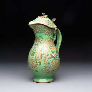 A gilt and enamelled green-ground Asurelik ewer and stand for the Ottoman market, 19th C. — 照片 8
