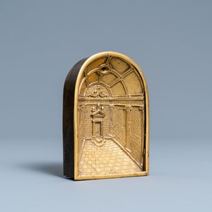 A gilt-bronze niche with an architectural perspective, Italy, 16th C. — photo 1