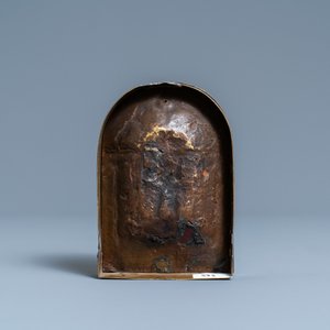 A gilt-bronze niche with an architectural perspective, Italy, 16th C. — photo 4