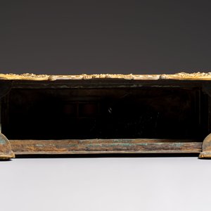 A gilt-bronze 'Oriental Beauty Reclining on a Lion Skin' mantel clock, France, first quarter 19th C. — photo 7