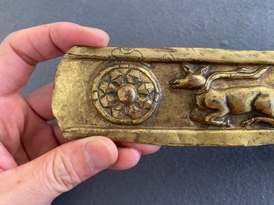 A gilt copper alloy altar fragment, Tibet, 17th C. — 照片 5