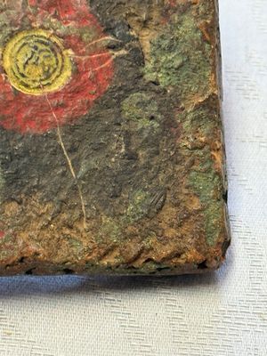 A gilt polychrome stucco votive plaque, Tsha Tsha, Tibet, 18/19th C. — foto 10