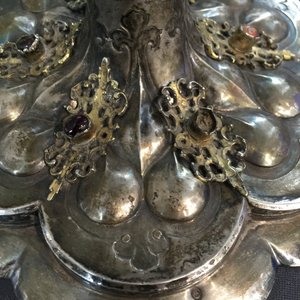 A gilt silver monstrance with inlaid semi-precious stones, dated 1614 — photo 31