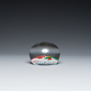 A glass Saint Louis paperweight with fuchsia on a latticinio-ground, ca. 1850 — photo 6