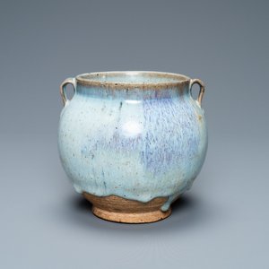 A globular Chinese junyao two-handled jar, Jin — photo 1