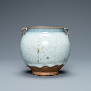 A globular Chinese junyao two-handled jar, Jin — photo 4