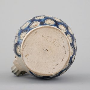A globular Westerwald stoneware jug with appliques and pewter lid, dated 1689 — photo 8