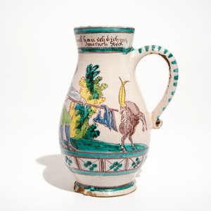A Gmünden faience jug, Austria, 18th C. and a triangular Ferdiš Kostka dish, Slovakia, ca. 1900 — photo 4