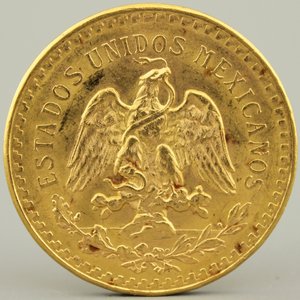 A gold coin, 50 Pesos Estados Unidos Mexicanos, 1821-1947 — photo 2