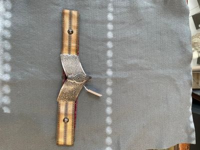 A gold lame woman's belt, a breast ornament and a silver karwat, Caucasus and Afghanistan, 19th C. — photo 1