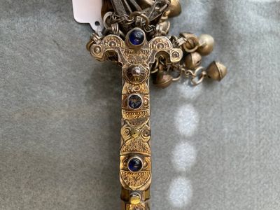 A gold lame woman's belt, a breast ornament and a silver karwat, Caucasus and Afghanistan, 19th C. — photo 8
