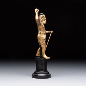 A Gothic brass chandelier finial in the form of a Wild Man, Flanders, ca. 1500 — photo 5