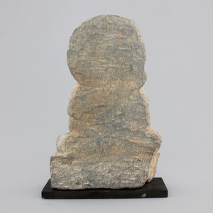 A gray schist figure of a seated Buddha, Gandhara, prob. 2nd/3rd C. — 照片 3