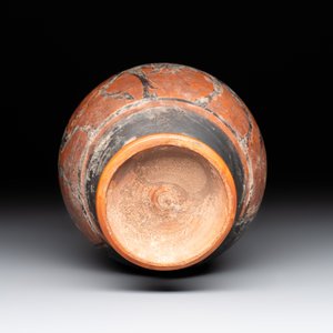 A Greek terracotta 'Oenochoe' vase with Hephaestus and Silenus, Roman era — photo 7