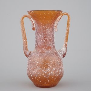 A green glass wine bottle, 18th C. and an orange glass amphora after the Antique — 照片 6